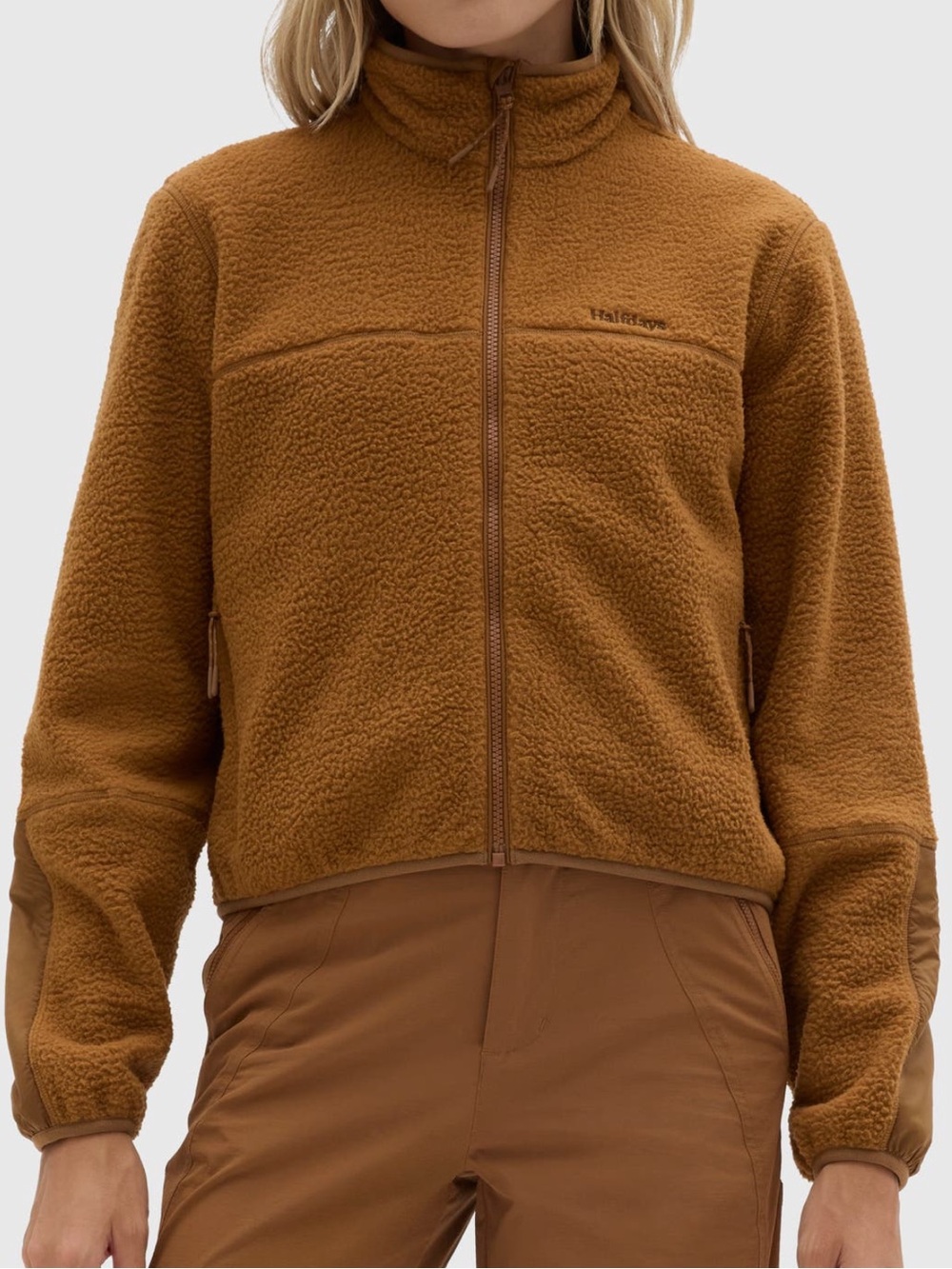 NEW Halfdays Chapelle Water Repellent Fleece Jacket in Nubuck - Picture 2 of 8